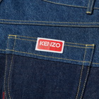Kenzo Paris Men's Kenzo Patchwork Botan Loose Jeans in Rinse Blue Denim