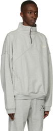 Rhude Grey Quarter Zip Sweater
