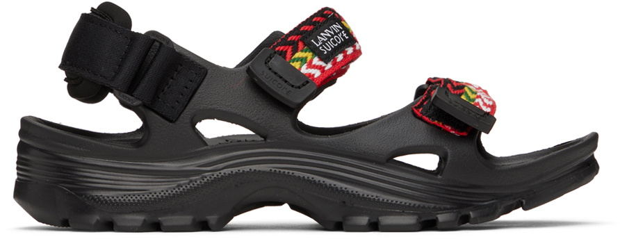 Lanvin Black Suicoke Edition Curb Laces Sandals Lanvin