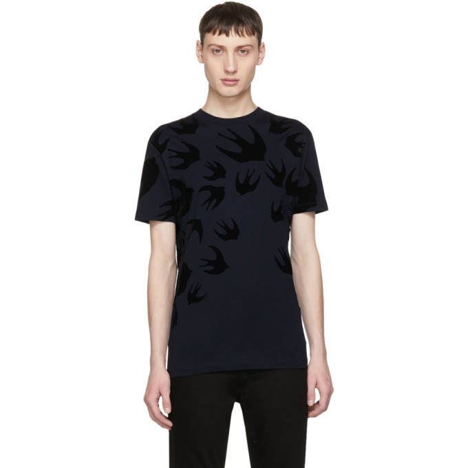 Photo: McQ Alexander McQueen Navy Swallow Signature T-Shirt