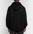 Vetements - Oversized Logo-Print Fleece-Back Cotton-Jersey Zip-Up Hoodie - Men - Black