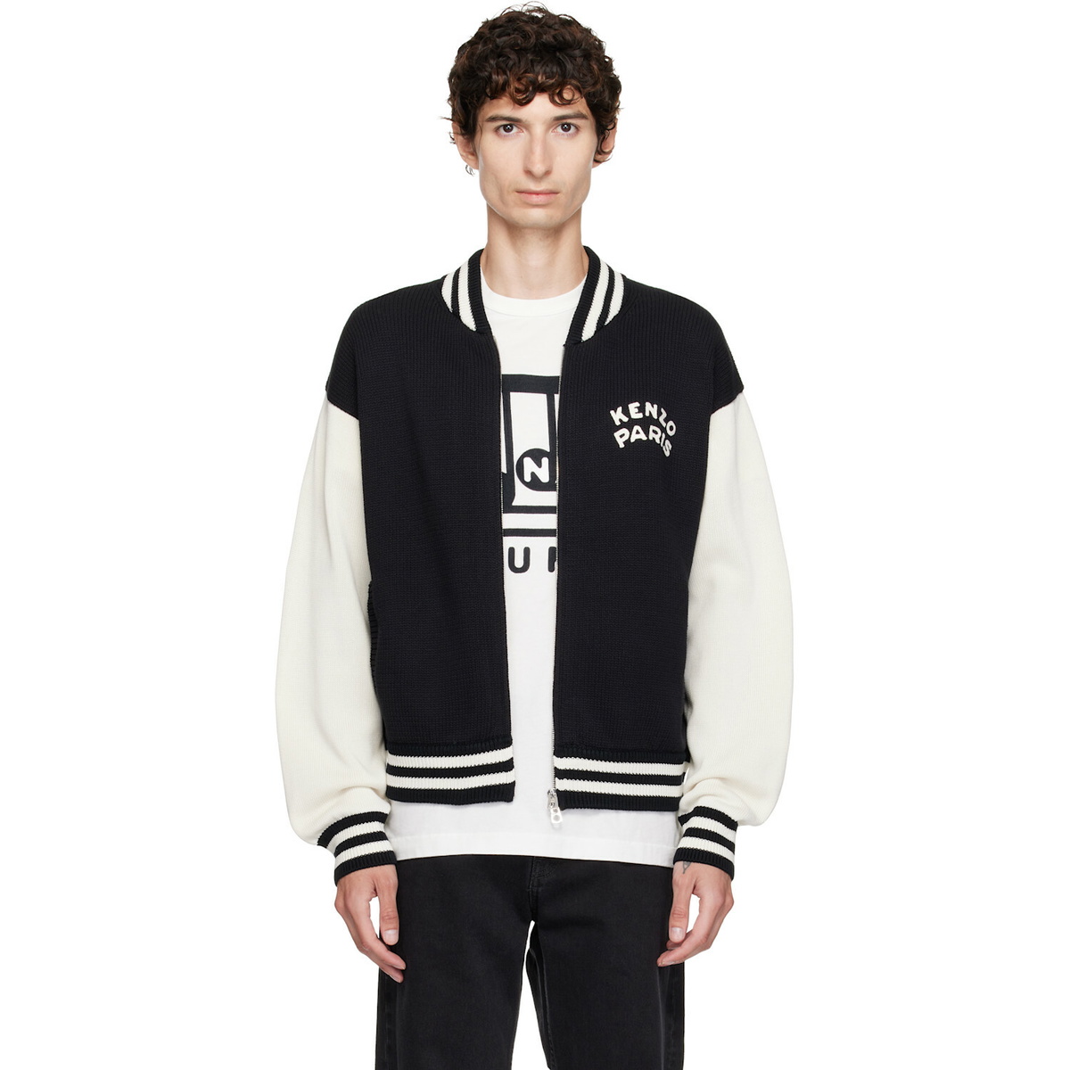 Kenzo - Tiger Varsity leather-paneled varsity jacket Kenzo