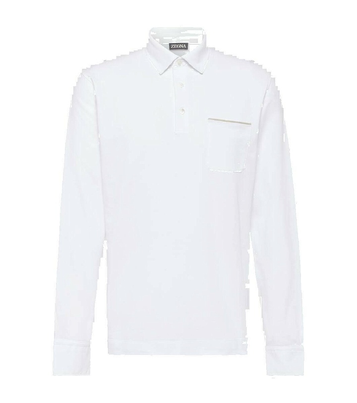 Photo: Zegna Long-sleeved cotton piqué polo shirt