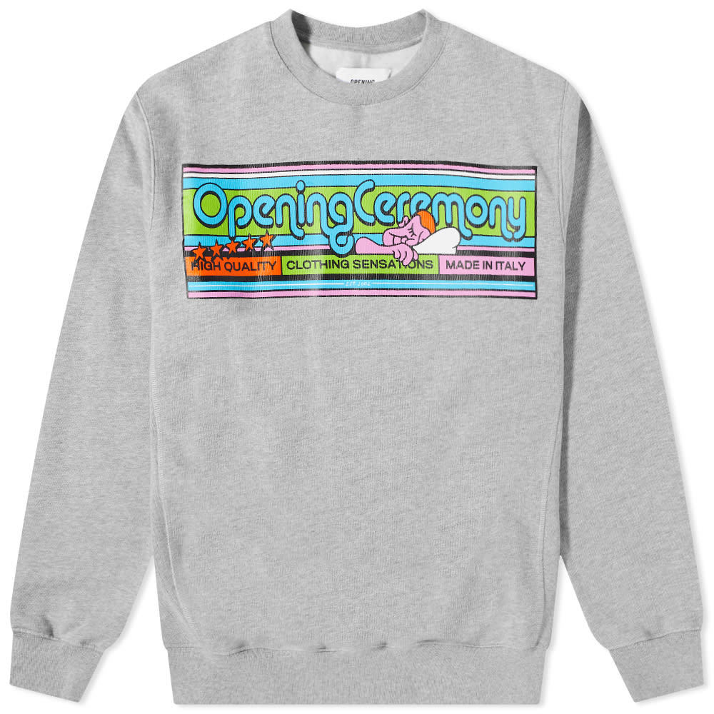 Opening Ceremony Cartoon Band Logo Crew Sweat Opening Ceremony