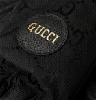 GUCCI - Padded Cashmere-Lined Logo-Jacquard Shell Gloves - Black