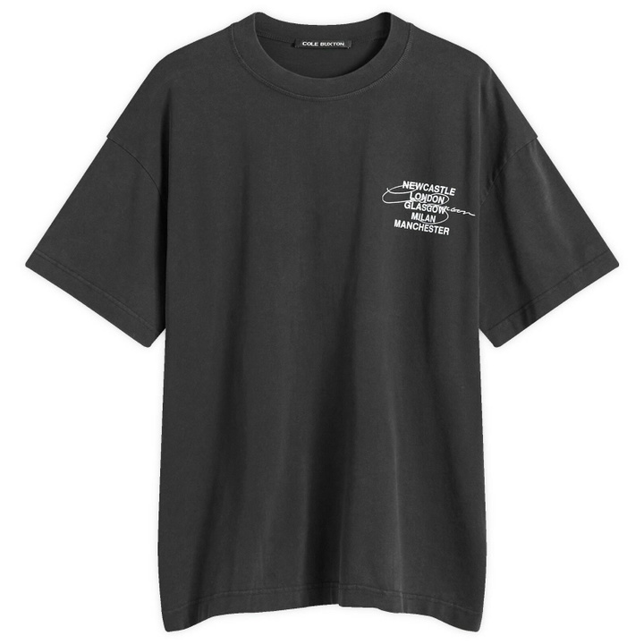 Photo: END. x Cole Buxton Signature City T-Shirt in Vitnage Black - Blue Text