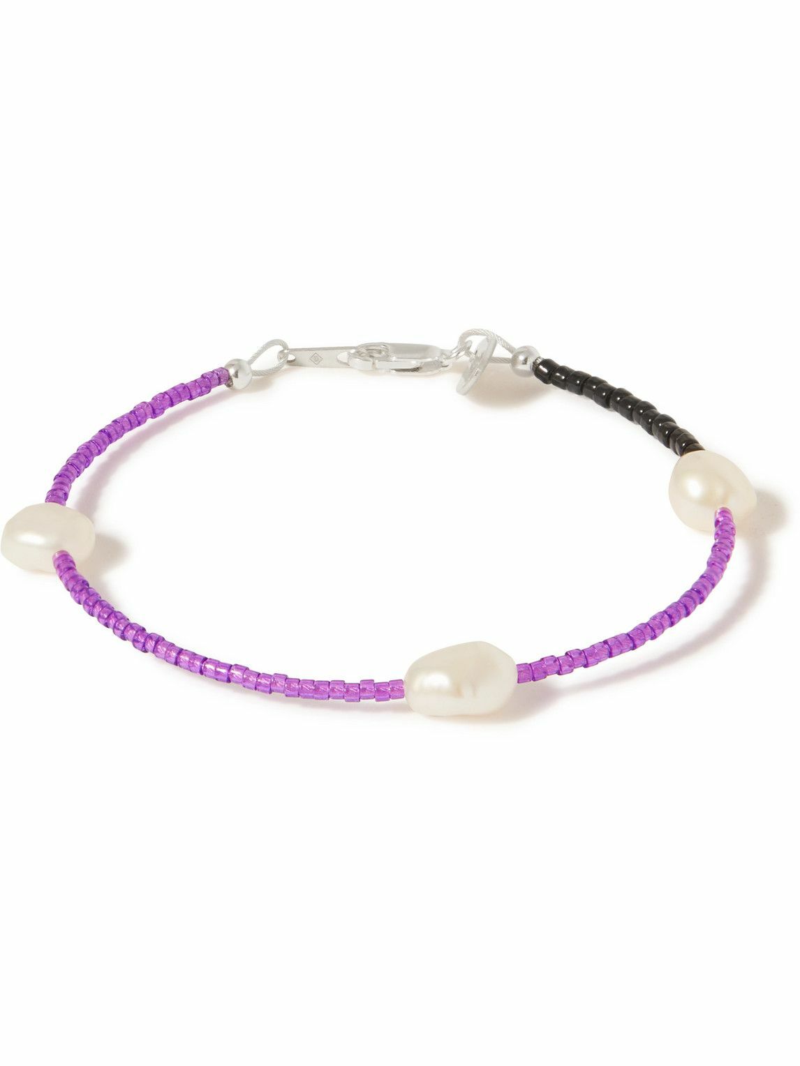 Santangelo - Shoom Tri Sterling Silver and Pearl Beaded Bracelet