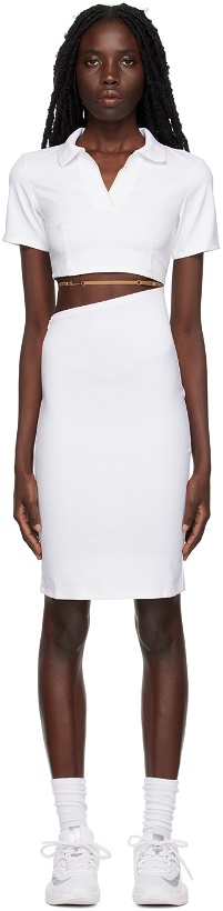 Photo: Nike White Jacquemus Edition Cutout Midi Dress