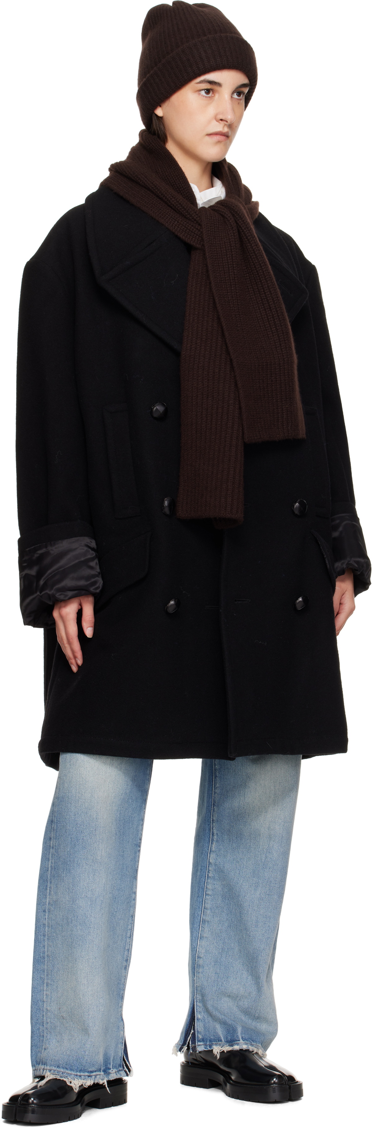 Maison Margiela Brown Cashmere Scarf