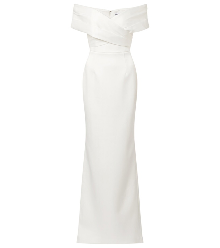 Photo: Rebecca Vallance Bridal Blaise off-shoulder satin gown