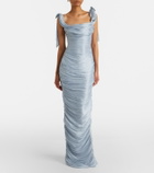 Marmar Halim Pleated taffeta gown