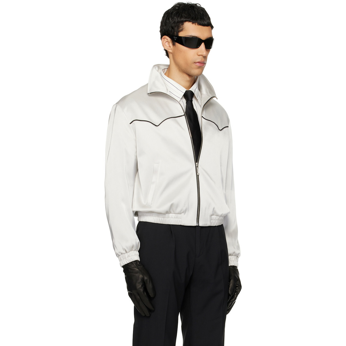 Ernest W. Baker Gray Western Track Jacket