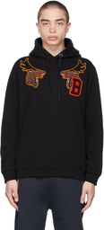 Burberry Black Carson Varsity Badge Hoodie