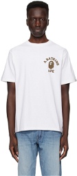 BAPE White Liquid Camo College ATS T-Shirt