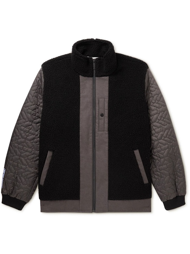 Photo: MCQ - Grow Up Logo-Appliquéd Quilted Shell and Fleece Jacket - Black