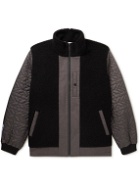 MCQ - Grow Up Logo-Appliquéd Quilted Shell and Fleece Jacket - Black