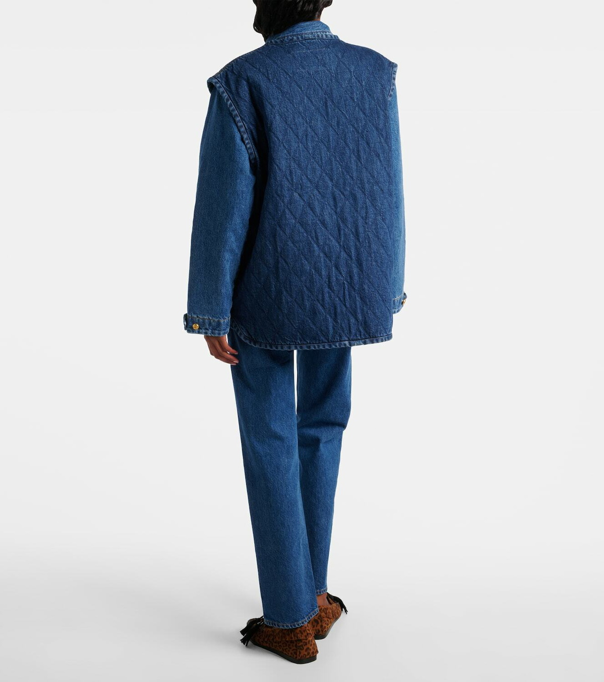 Blazé Milano Suffolk quilted denim vest