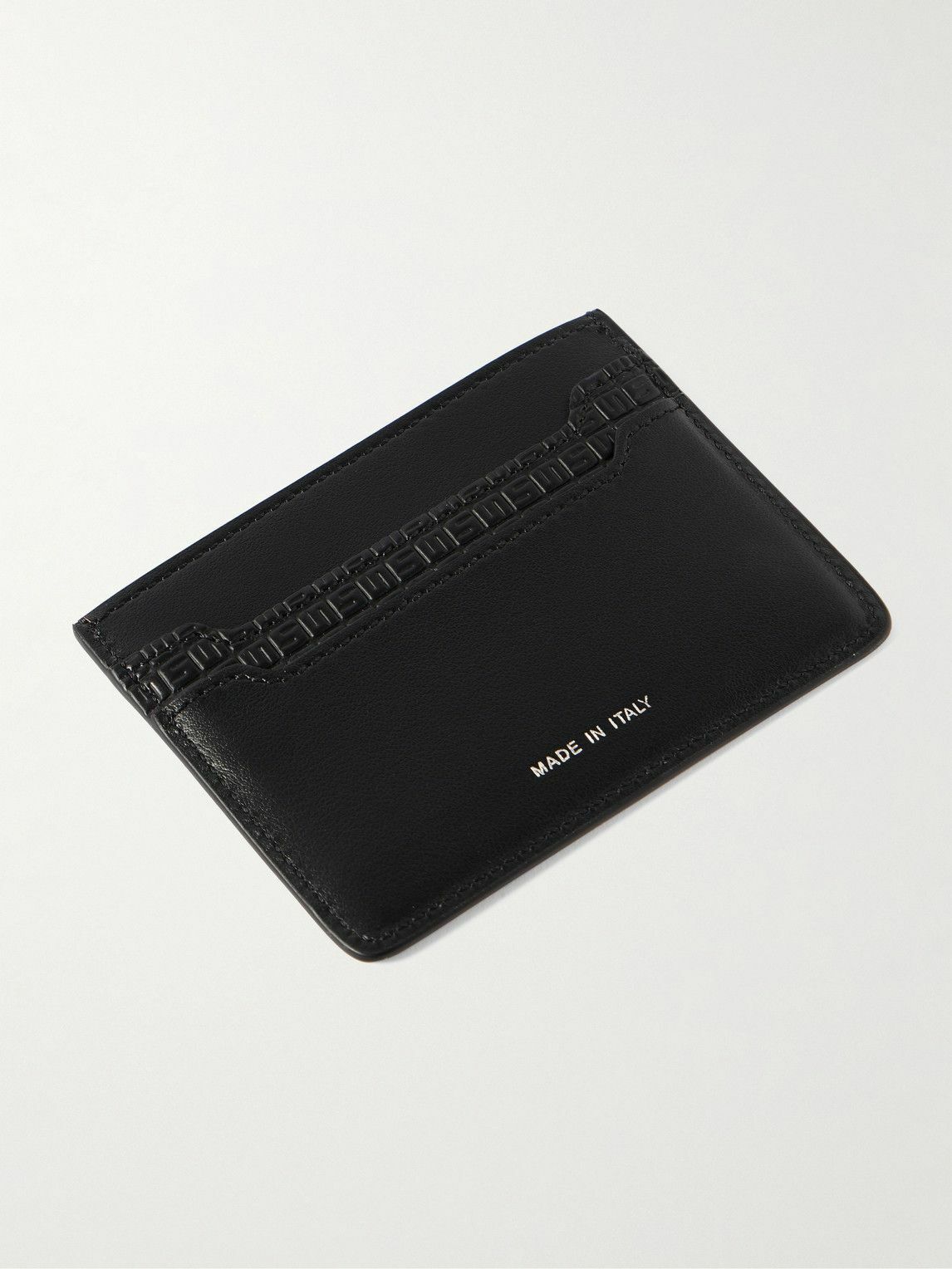 Serapian - Logo-Print Embossed Coated-Canvas and Leather Cardholder