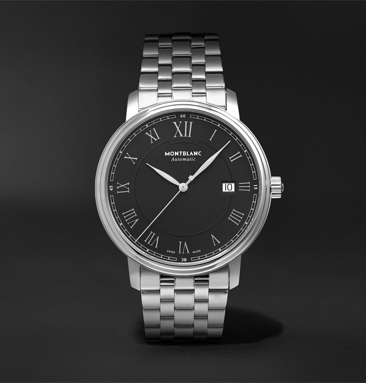 Photo: Montblanc - Tradition Automatic 40mm Stainless Steel Watch, Ref. No. 116483 - Black