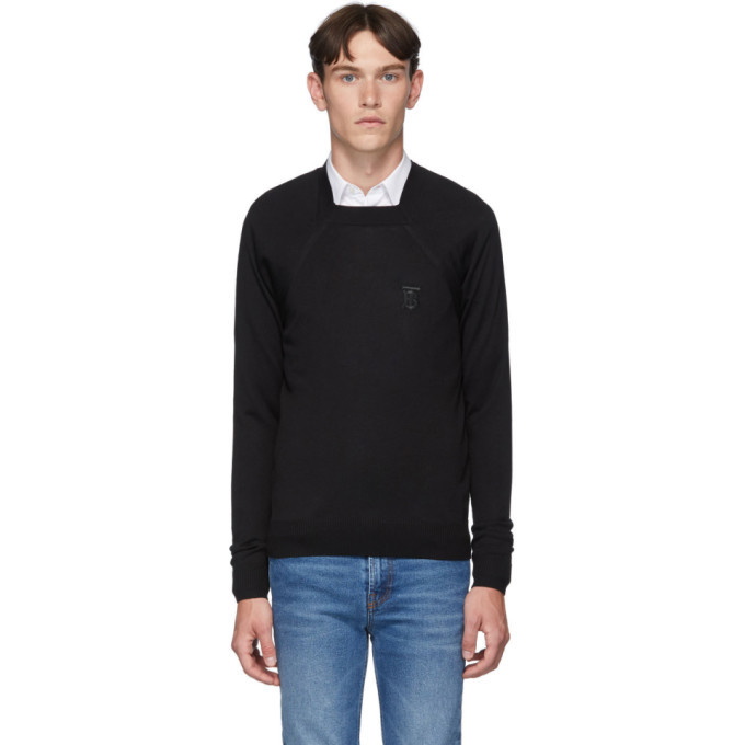 Photo: Burberry Black Monogram Knit Sweater