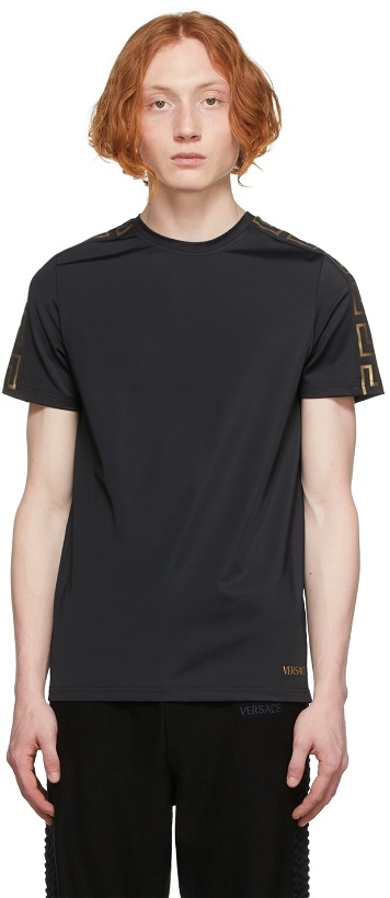 Photo: Versace Underwear Black Greca T-Shirt
