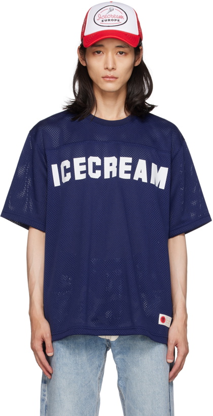 Photo: ICECREAM Navy Printed T-Shirt