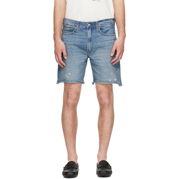 Photo: Polo Ralph Lauren Blue 8-Inch Vintage Classic Cutoff Denim Shorts