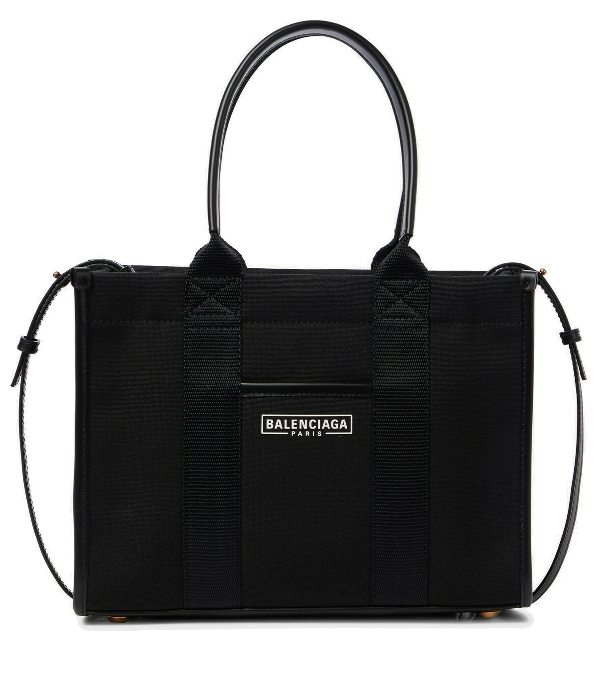 バレンシアガ【BALENCIAGA】★CANVAS TOTEBAG BALENCIAGA Leather-trimmed two-tone canvas tote | NET-A-PORTER