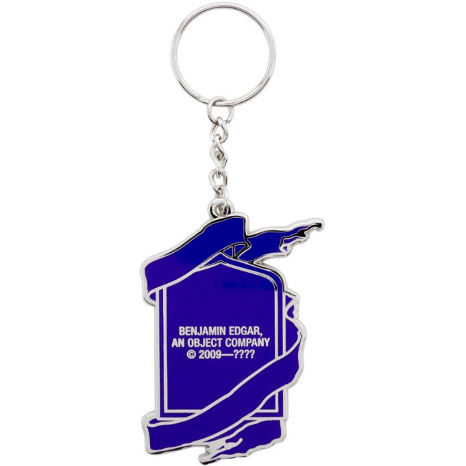 Photo: Benjamin Edgar SSENSE Exclusive Blue and White Bleed 6 Colors Keychain