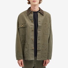 orSlow Men's Relaxed Fit Coverall Jacket in Army Green