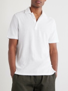 FEDELI - Mondial Cotton-Terry Polo Shirt - White