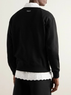 KENZO - Logo-Appliquéd Cotton-Jersey Sweatshirt - Black