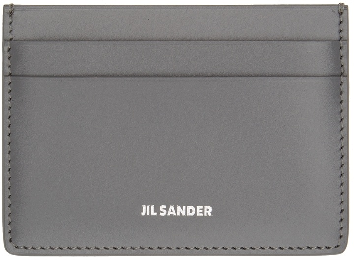 Photo: Jil Sander Grey Logo Classic Card Holder