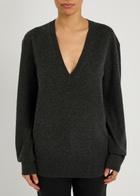 Toteme V-neck Cashmere Jumper Charcoal