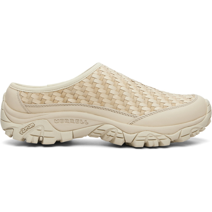 Photo: Merrell 1TRL Off-White Moab 2 Leather Slide Flats
