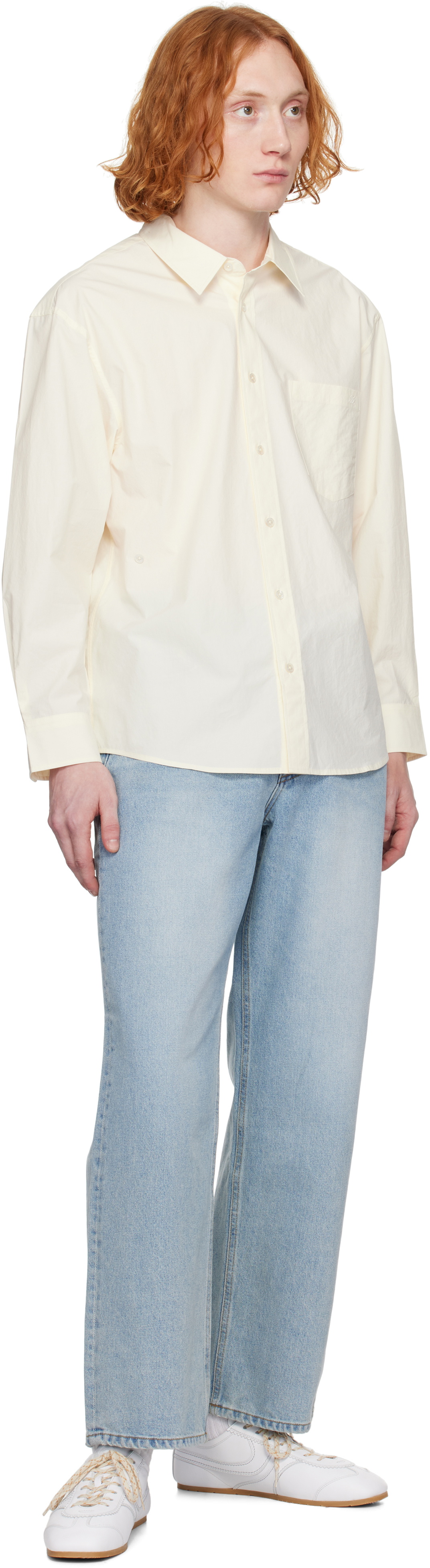 Dunst Off-White Paperly Cotton Oversized Shirt