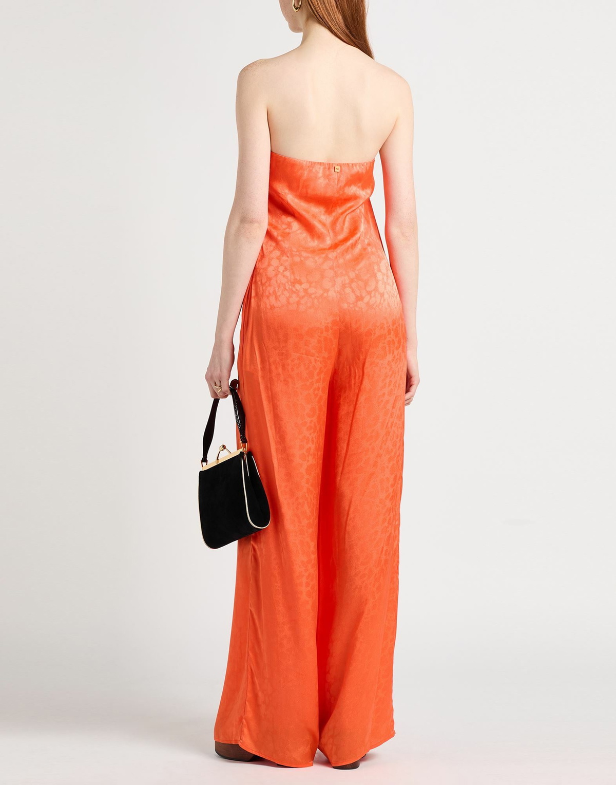 Manila Grace Womens Jumpsuit in Orange