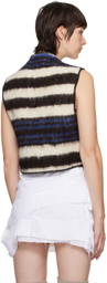 Luna Del Pinal White Striped Vest