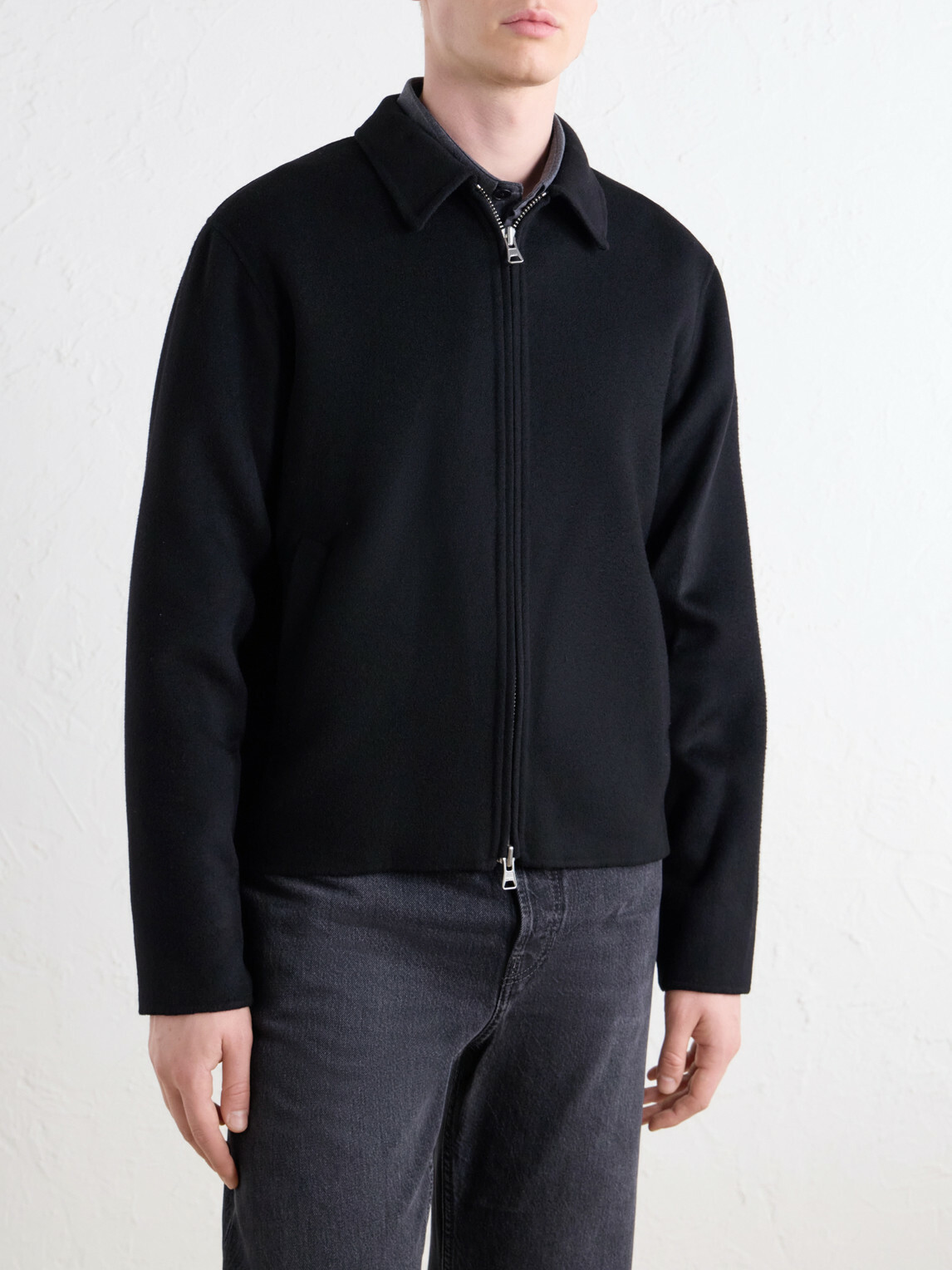 NN07 - Arlo 8447 Wool-Blend Felt Jacket - Black