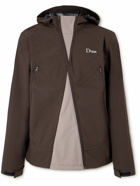 DIME - Extreme Windbreaker Logo-Embroidered Two-Tone Shell Hooded Jacket - Brown