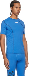 Off-White Blue Active Logo Compression T-Shirt
