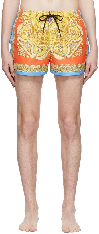 Photo: Versace Underwear Gold Barocco Swim Shorts