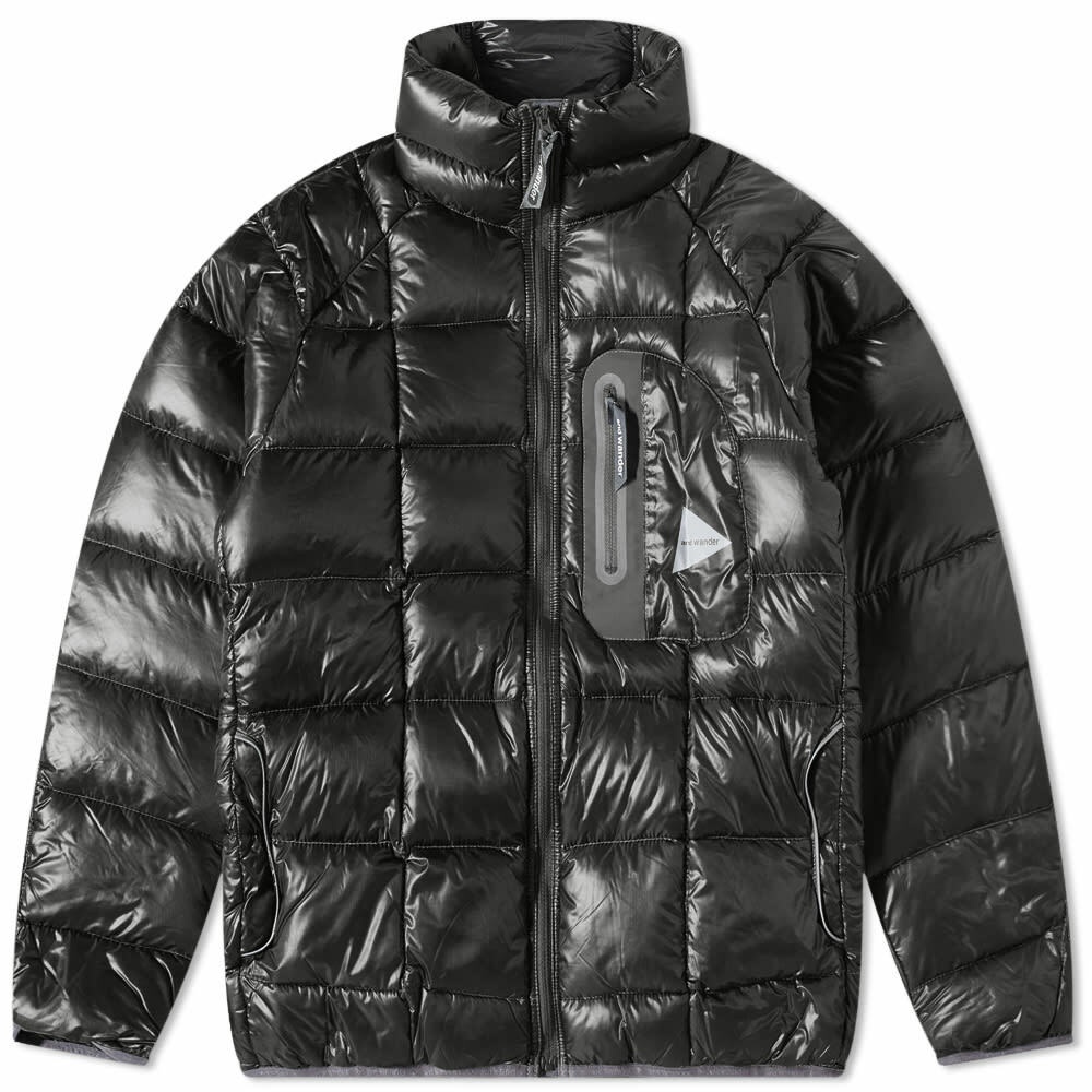 And Wander Men's Diamond Stitch Down Jacket in Black and Wander
