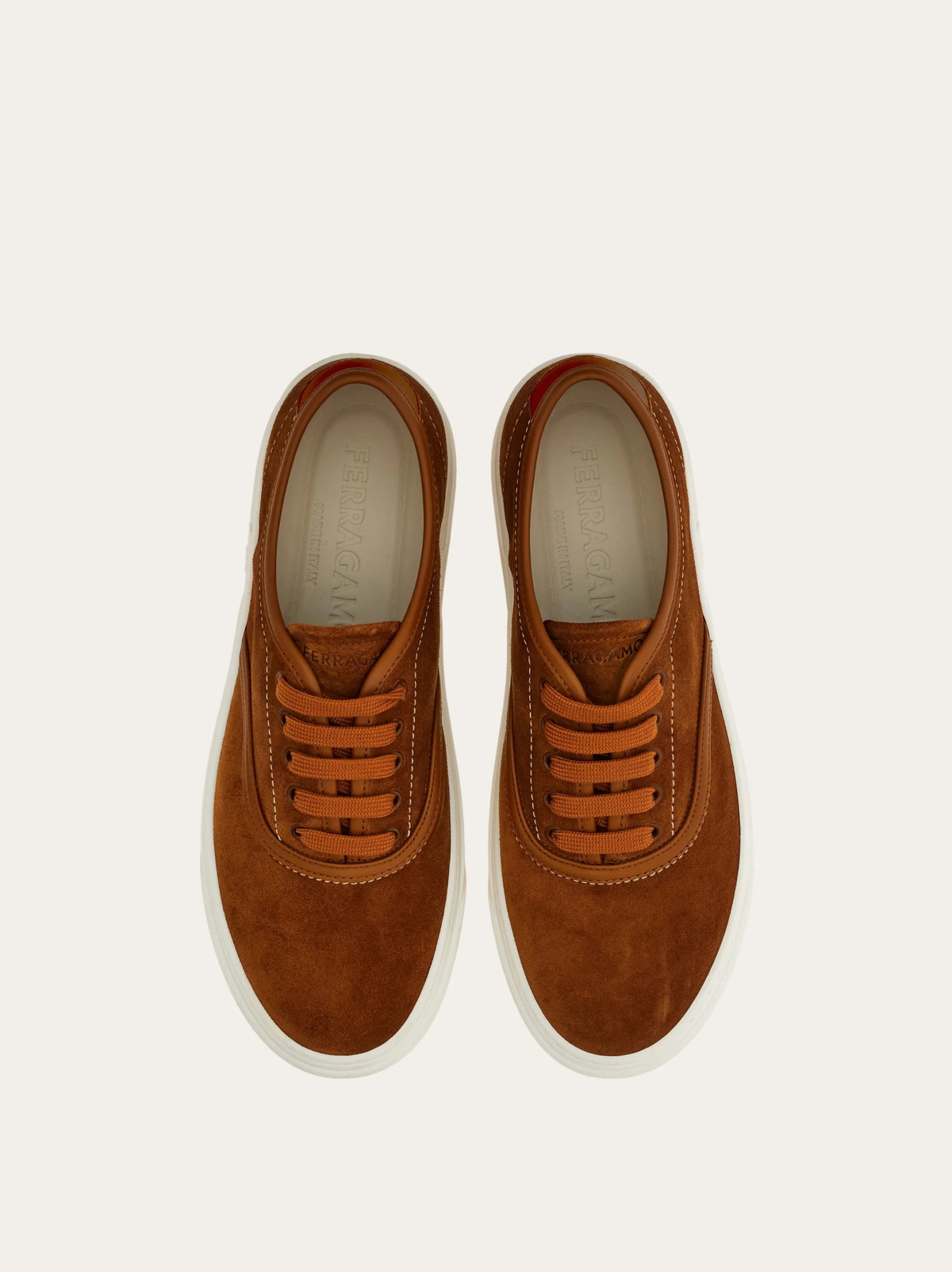 Ferragamo Mens Gancini sneaker in Brown