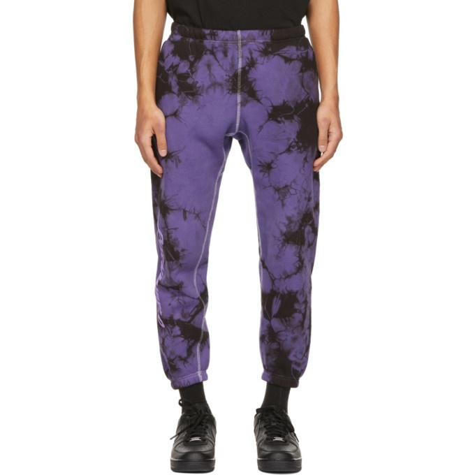Photo: Psychworld Purple and Black Tie-Dye Logo Lounge Pants