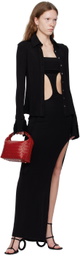 Louisa Ballou Black Button-Down Shirt