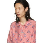 Alexander Wang Red and White Silk Stars and Stripes Flag Shirt