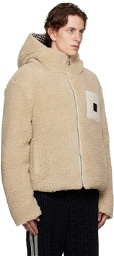 Balmain Beige Monogrammed Reversible Jacket