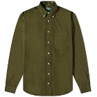 Gitman Vintage Men's Button Down Overdyed Oxford Shirt in Olive