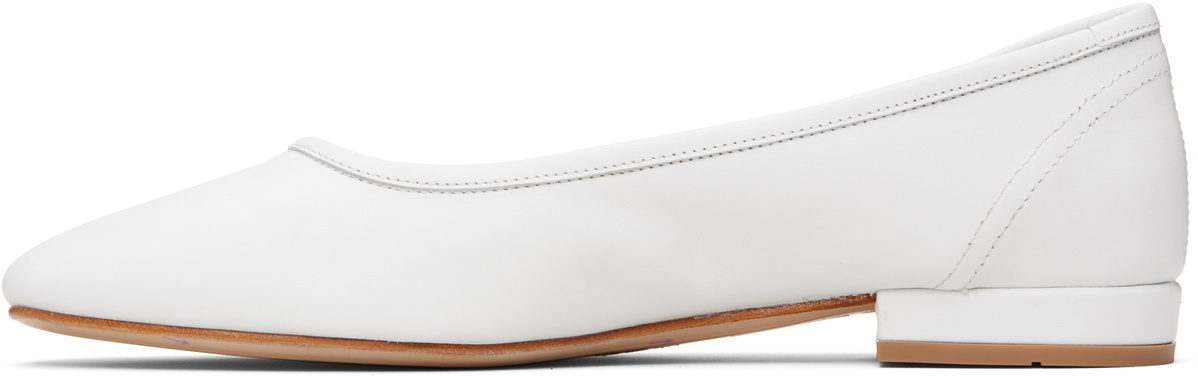 Maryam Nassir Zadeh White Serafina Ballerina Flats